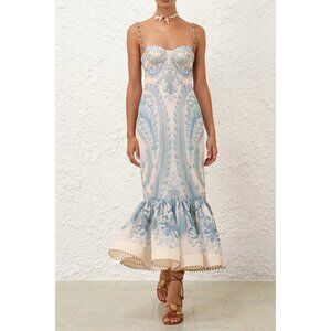 Zimmermann Illuminate silk and linen cocktail dress